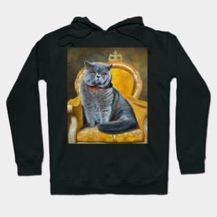 British Shorthair Cat Oil Painting Hoodie